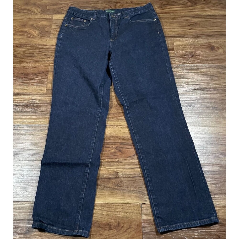 LRL Lauren Ralph Lauren Classic Straight Denim Jeans Women's Size 14 Cotton Blue
